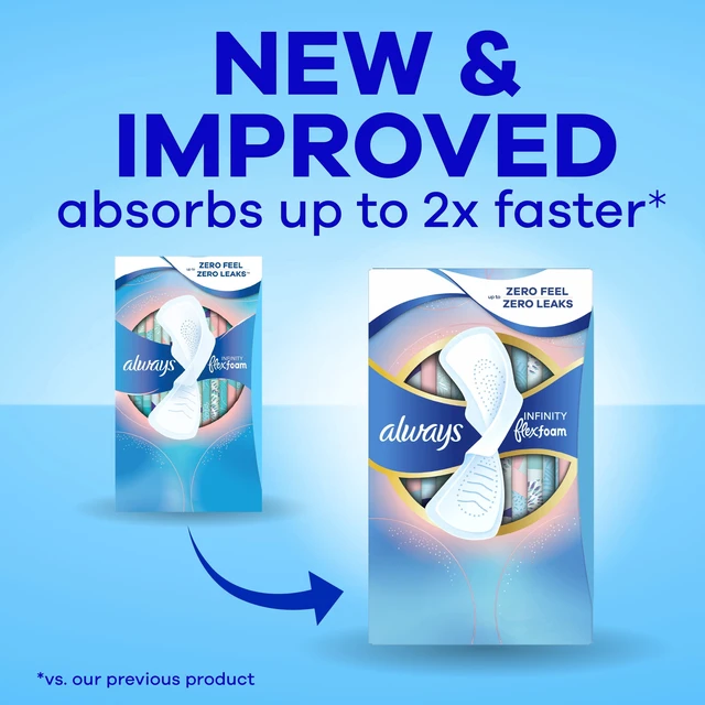 Alt view image 3 of 6 - Always Infinity FlexFoam Pads, Size 2, Heavy, Wings, Unscented, 16 Count