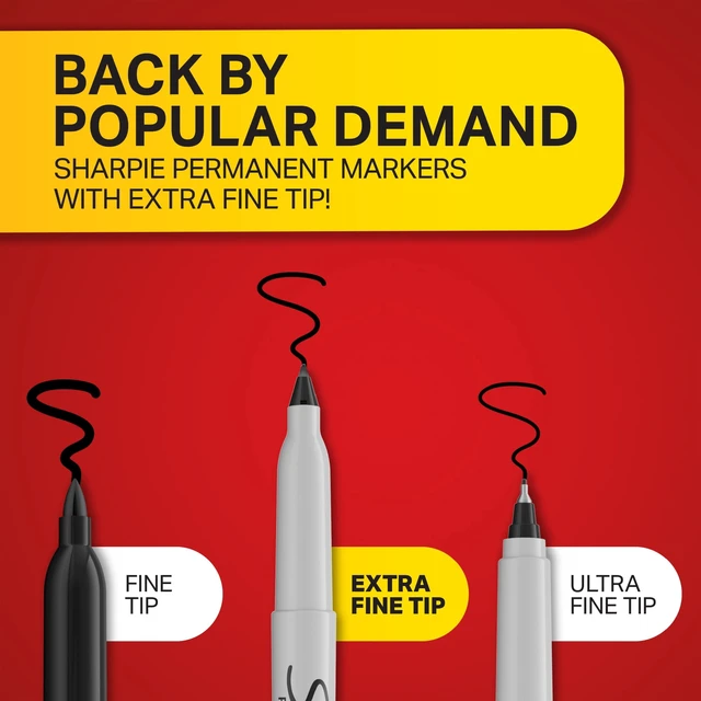 Alt view image 4 of 5 - Sharpie Permanent Markers, Water- and Fade-Resistant, Extra Fine Point (0.4mm), Assorted, 5 Count