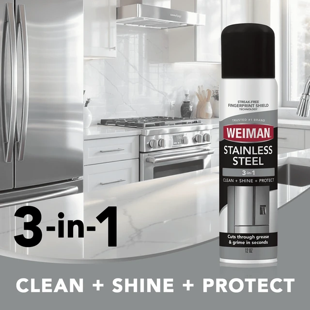 Alt view image 4 of 5 - Weiman Stainless Steel Cleaner & Polish Spray for Kitchen and Home Appliances, 12 oz, Floral Scent