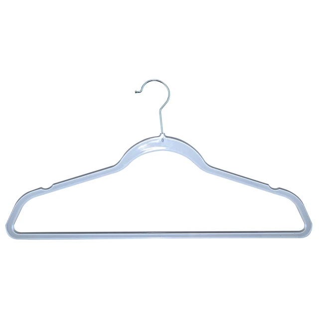 Alt view image 4 of 5 - Mainstays Plastic Clothes Hangers, Slim Swivel Hook, Clear, 10 Pack