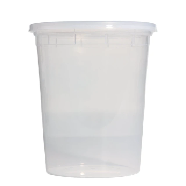 Alt view image 4 of 6 - Mainstays Clear Plastic Deli Containers, 32 oz, 40 Piece