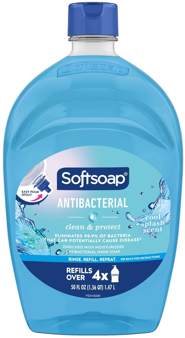 Main image of Softsoap Antibacterial Clean and Protect Liquid Hand Soap, Cool Splash Scent, 50 fl oz