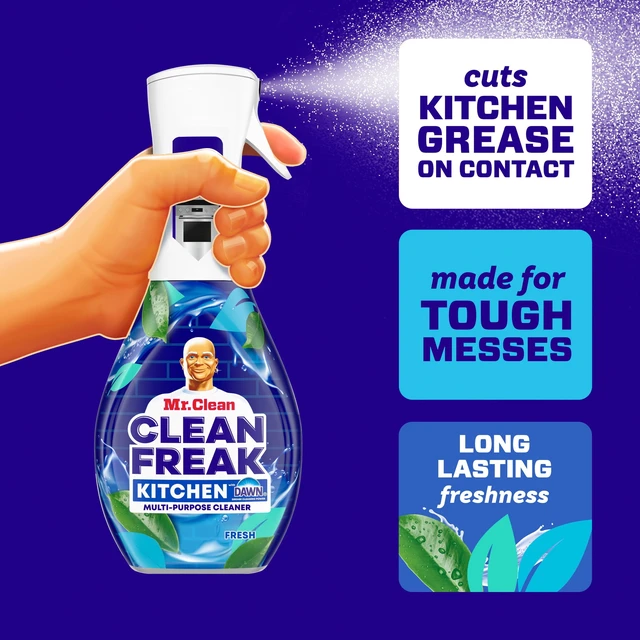 Alt view image 6 of 6 - Mr. Clean Clean Freak Fresh Kitchen Multi Purpose Degreaser, 16 Fl oz, Household Cleaner