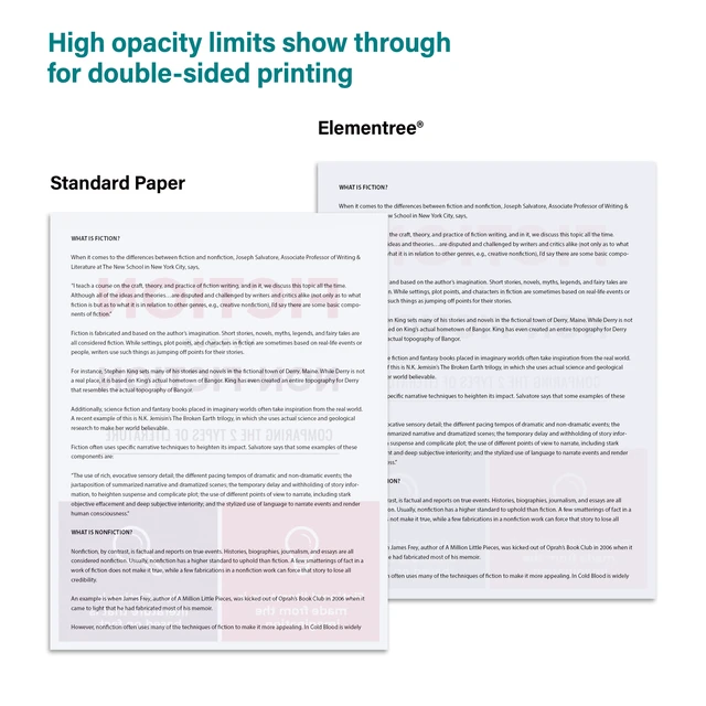 Alt view image 4 of 5 - Elementree Sustainable Printer Paper, 8.5" x 11", 20 lb., White, 1 Ream (500 Sheets)