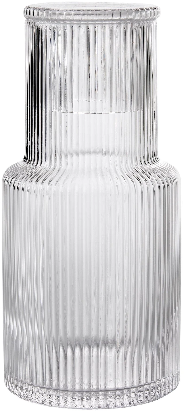 Main image of Better Homes & Gardens Glass 30 oz Ribbed Carafe, Clear