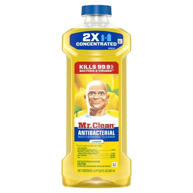 Alt view image 4 of 6 - Mr. Clean All Purpose Cleaner, Floor Cleaner for Mopping, Cleaning Liquid, Lemon, Anti-Bacterial, 23 fl oz