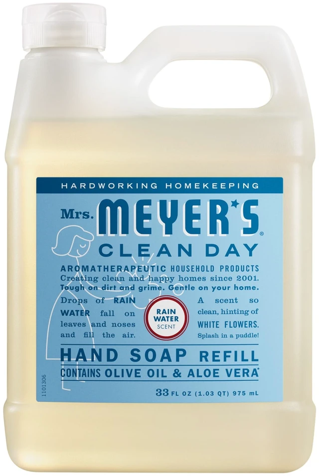 Main image of Mrs. Meyer's Clean Day Hand Soap Refill, Rain Water Scent, 33 Fl Oz