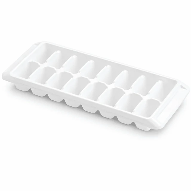 Alt view image 2 of 6 - (2 pack) Rubbermaid Quick Release Ice Cube Tray, Plastic, White, Rectangular