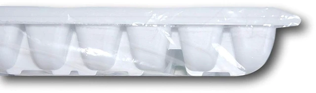 Alt view image 5 of 6 - (2 pack) Rubbermaid Quick Release Ice Cube Tray, Plastic, White, Rectangular