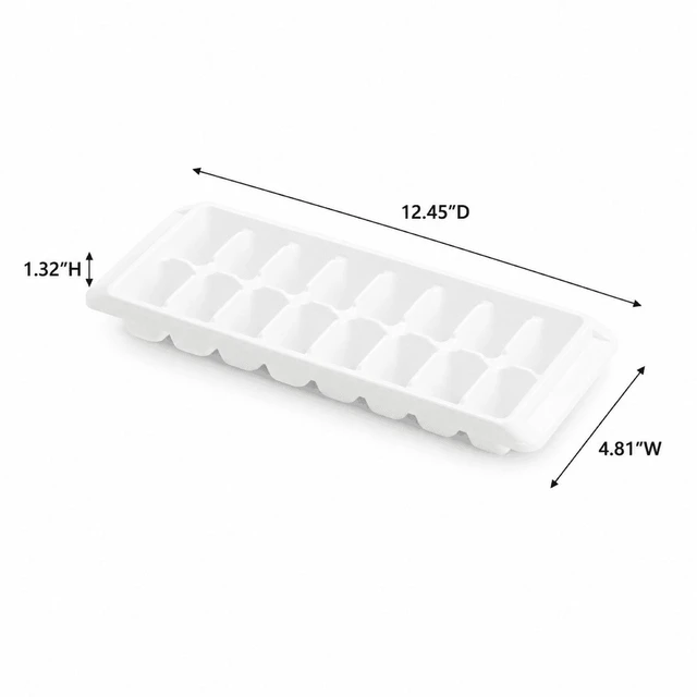 Alt view image 4 of 6 - (2 pack) Rubbermaid Quick Release Ice Cube Tray, Plastic, White, Rectangular