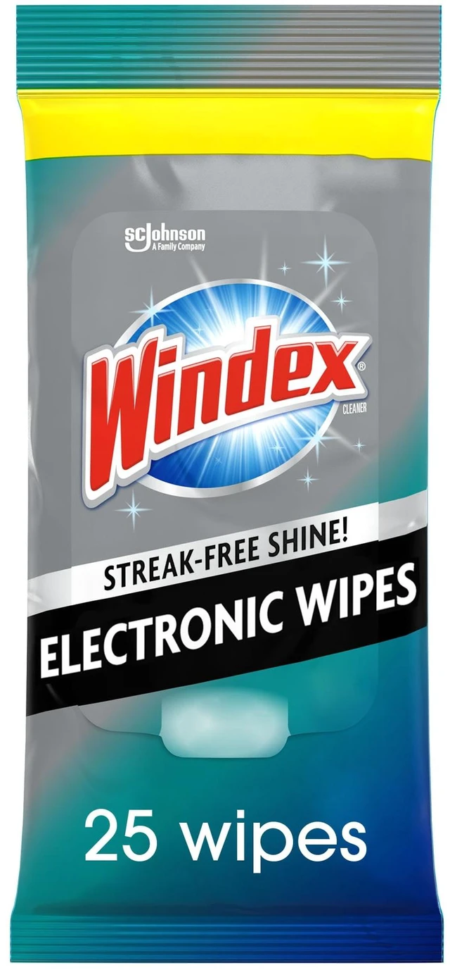 Main image of Windex Electronics Wipes, Pre-Moistened, Provides Streak-Free Shine, 25 Count