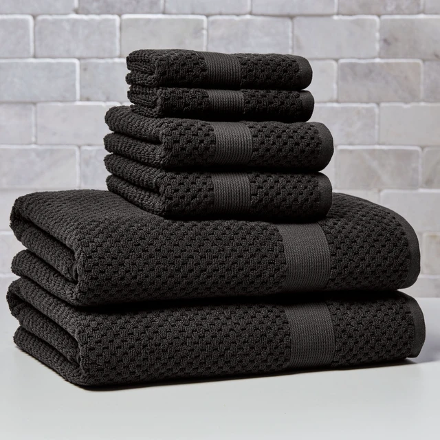 Alt view image 4 of 6 - Better Homes & Gardens Signature Soft Cotton Popcorn Textured Hand Towel, Grey Shadow