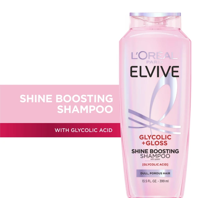 Alt view image 6 of 6 - L'Oreal Paris Elvive Glycolic Gloss Shine Enhancing Shampoo, 13.5 fl oz