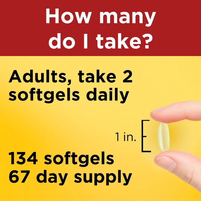 Alt view image 5 of 6 - Nature Made Fish Oil 2400mg per Serving Softgels, Omega 3 Fish Oil Supplements, 134 Count