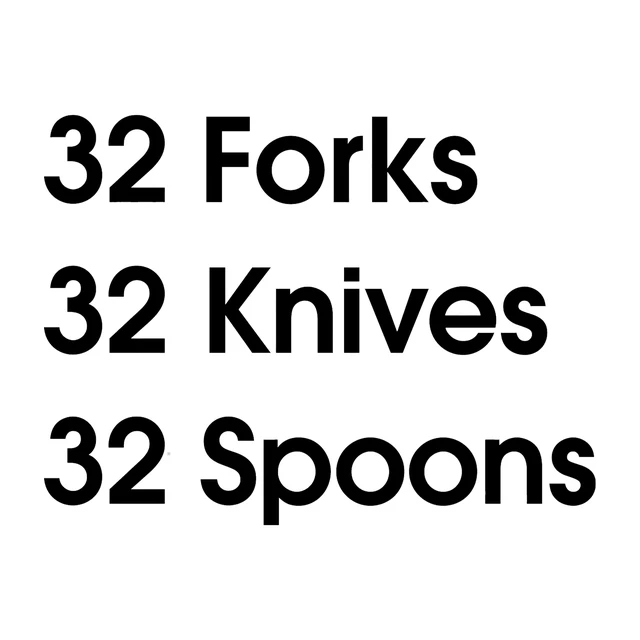 Alt view image 4 of 6 - Great Value Plastic Disposable Cutlery Set, White, 96 Count, 32 Forks, 32 Spoons, 32 Knives