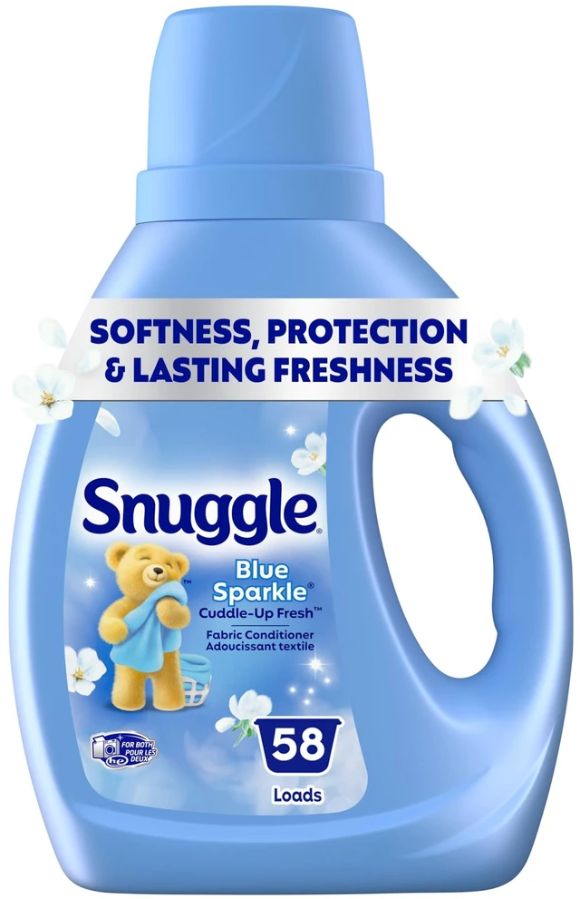 Main image of Snuggle Liquid Fabric Softener, Cuddle-Up Fresh Blue Sparkle, 39.4 oz, 58 Loads