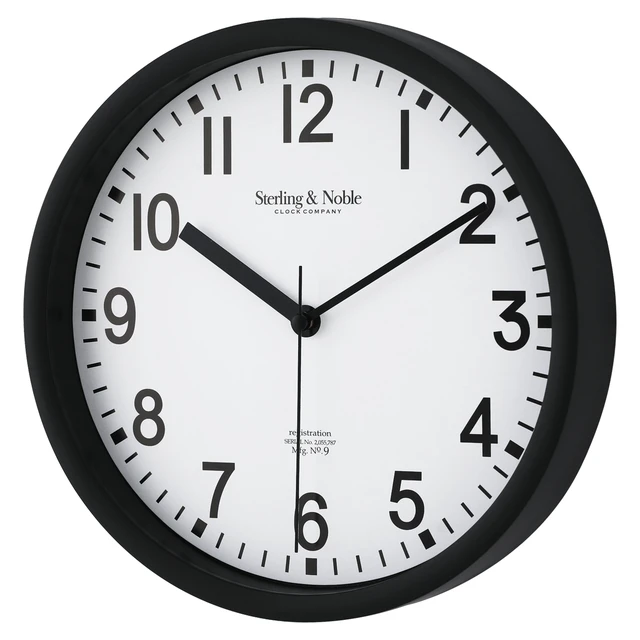 Alt view image 6 of 6 - Mainstays Basic Indoor 8.78" Black Analog Round Wall Clock