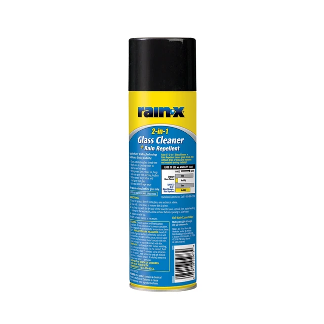 Alt view image 2 of 7 - RainX 2 in 1 Glass Cleaner and Rain Repellent, 18 Ounce Aerosol - 5080233W