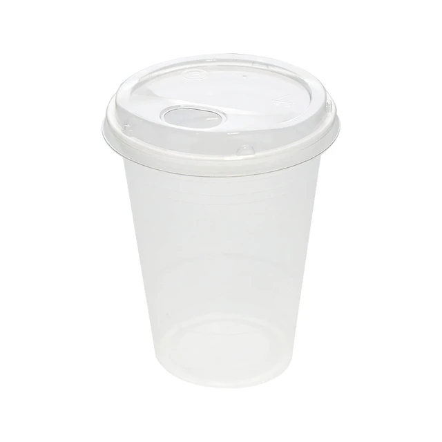 Alt view image 5 of 7 - Great Value Disposable Plastic Cups and Lids, Clear, 16 oz, 25 Count, (Cup and Lid Combo)
