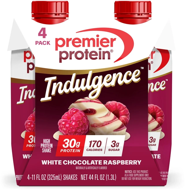 Main image of Premier Protein Indulgence Protein Shake, White Chocolate Raspberry, 30g Protein, 11 fl oz, 4 Ct