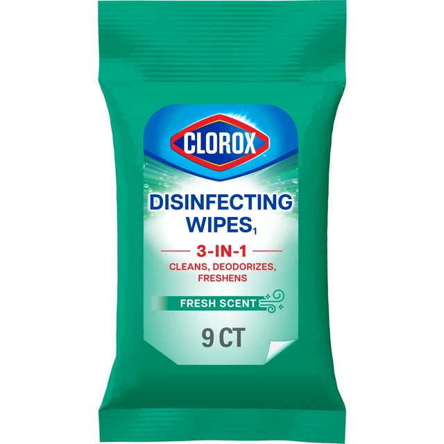 Alt view image 2 of 5 - (3 pack) Clorox Disinfecting Cleaning Wipes To Go Pack, Bleach Free, Fresh Scent, 9 Count