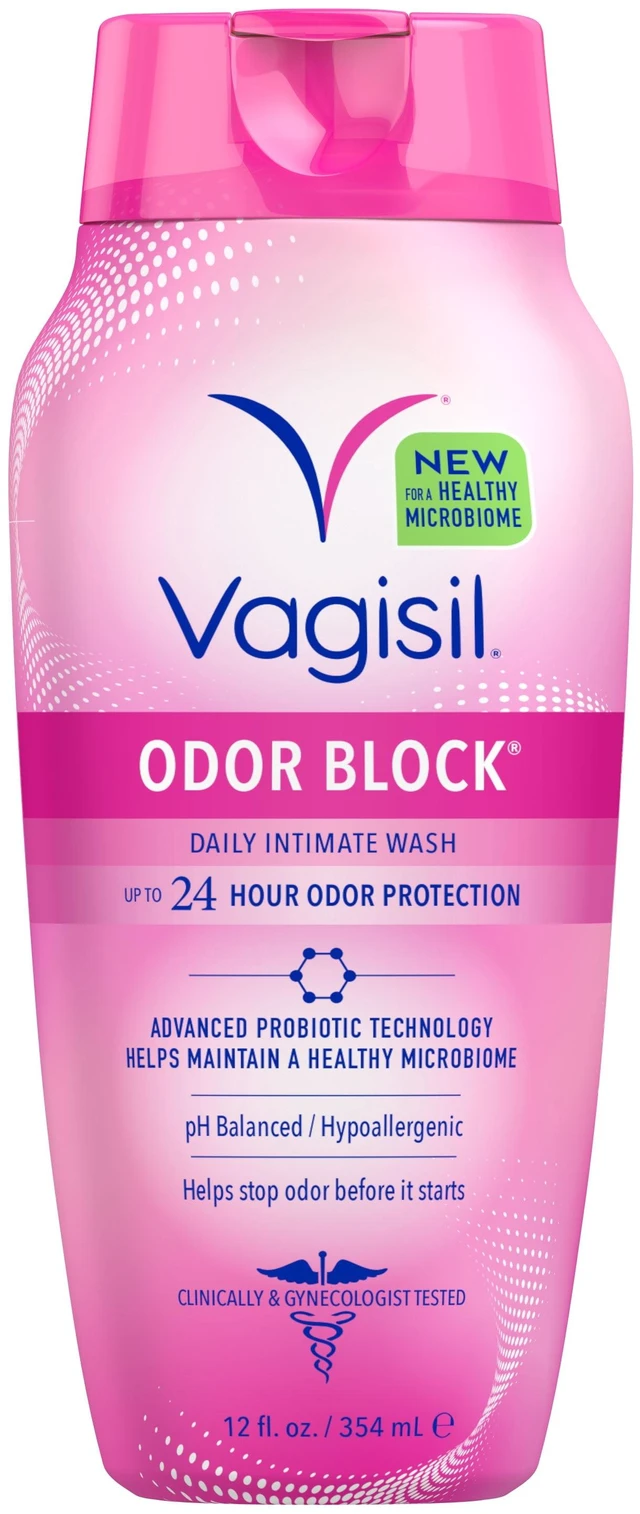 Main image of Vagisil Feminine Wash for Intimate Area Hygiene, Odor Block, Gynecologist Tested, Hypoallergenic, 12 fl oz,