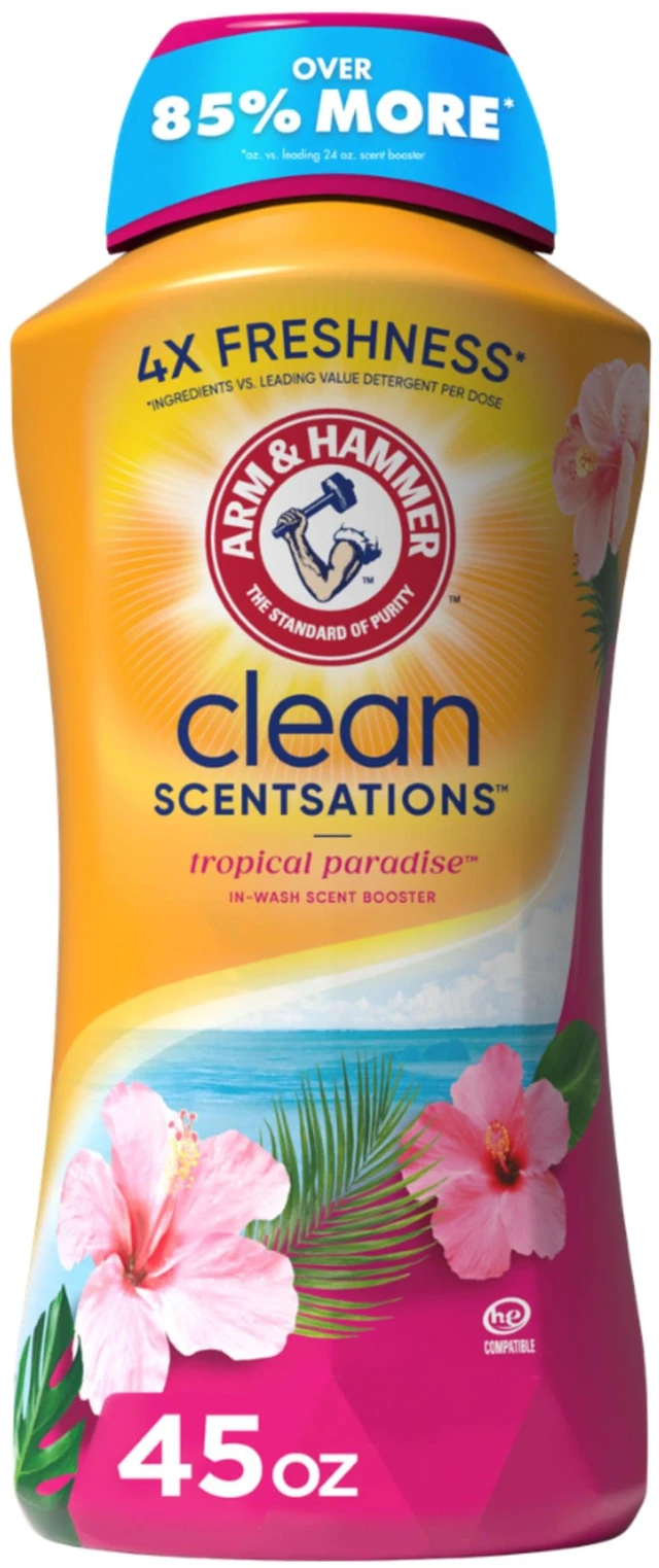 Main image of ARM & HAMMER Clean Scentsations Laundry Scent Booster, Tropical, 45 Oz