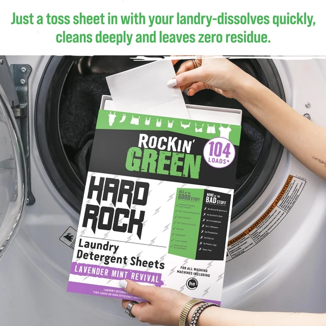Alt view image 7 of 7 - Rockin' Green Hard Water Laundry Sheets, Lavender Mint, 104 Loads