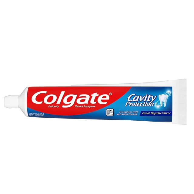 Alt view image 5 of 7 - Colgate Cavity Protection Toothpaste with Fluoride, 60% Free, 2.5oz, 2-Pack