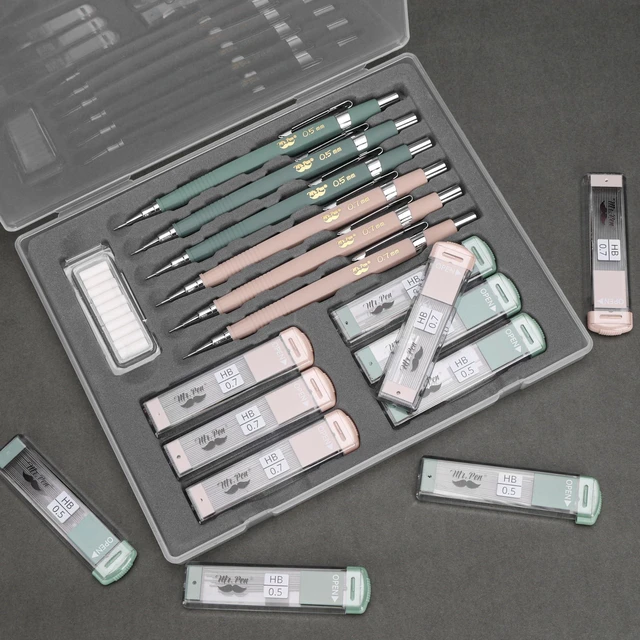 Alt view image 6 of 7 - Mechanical Pencil Set with Lead and Eraser Refills, 6 Pack, Mr. Pen