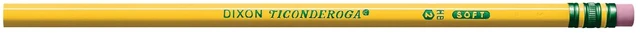 Alt view image 2 of 5 - Ticonderoga Wood-Cased Pencils, 2 HB Soft, Unsharpened, Yellow, 24 Count