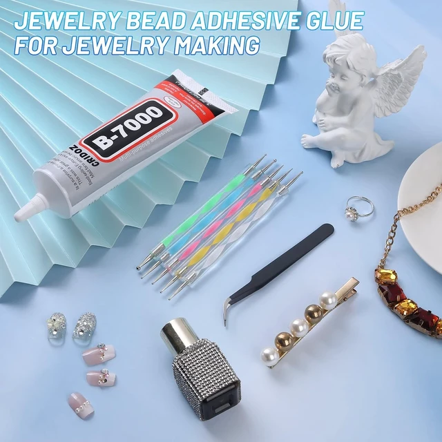 Alt view image 4 of 7 - Cridoz B7000 Jewelry Glue Clear 3.7 fl oz Multi-Purpose Craft Adhesive with Precision Tip for Rhinestone Metal Stone Fabric Wood Glass Bead Nail Art Charms