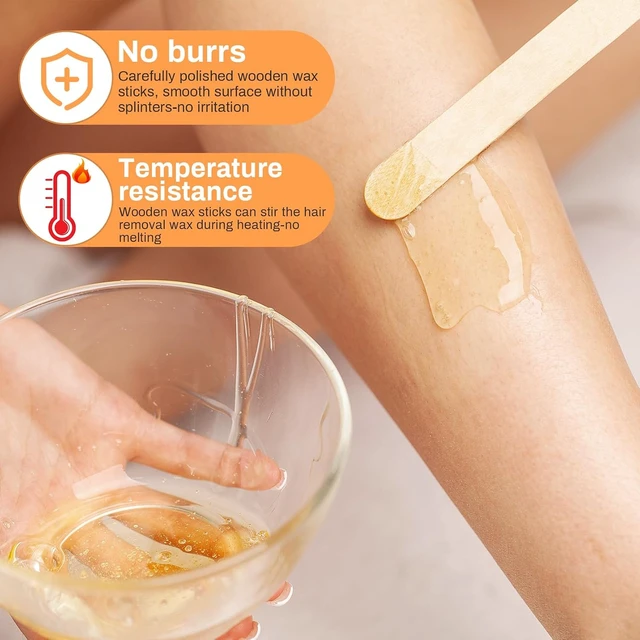 Alt view image 2 of 6 - 150pcs Large Wooden Waxing Spatula 6-Inch Wax Sticks for Hair Removal