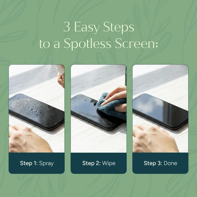 Alt view image 2 of 6 - Puracy Screen Cleaner with Microfiber Cloth - All-Purpose Streak-Free & Fingerprint-Free Cleaner for Phones, Laptops, Computers, TVs, Smart TVs (4oz, Free & Clear)