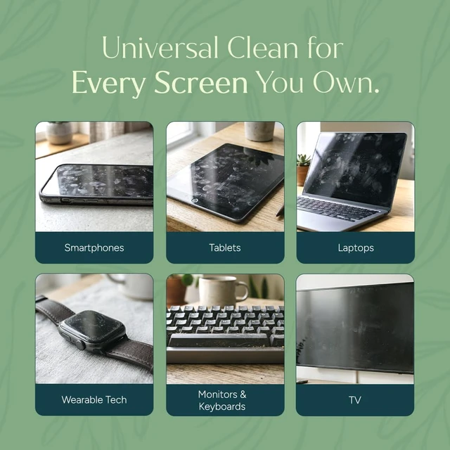 Alt view image 5 of 6 - Puracy Screen Cleaner with Microfiber Cloth - All-Purpose Streak-Free & Fingerprint-Free Cleaner for Phones, Laptops, Computers, TVs, Smart TVs (4oz, Free & Clear)