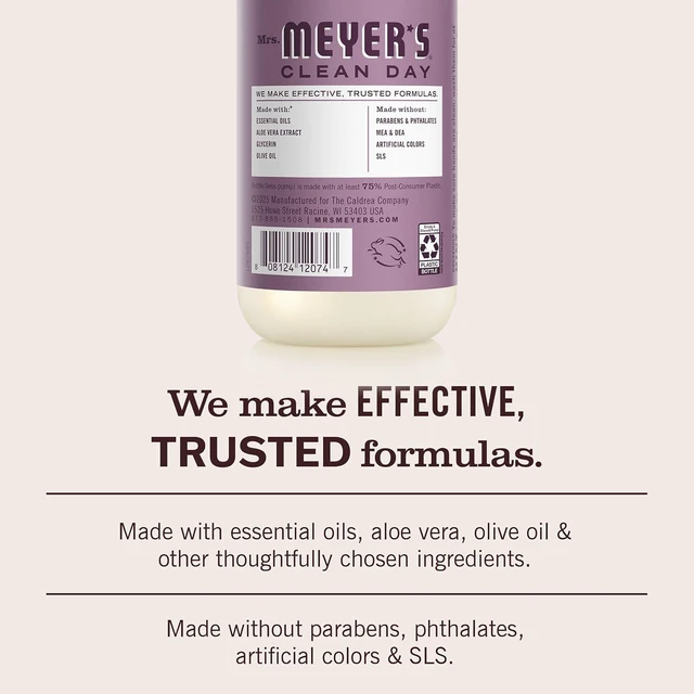Alt view image 5 of 6 - Mrs. MEYER'S CLEAN DAY Hand Soap, Elderberry Scent, 12.5Fl Oz Bottle