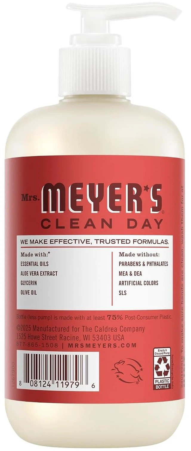 Alt view image 2 of 5 - Mrs. Meyer's Clean Day Hand Soap, Tomato Vine Scent, 12.5fl oz Bottle