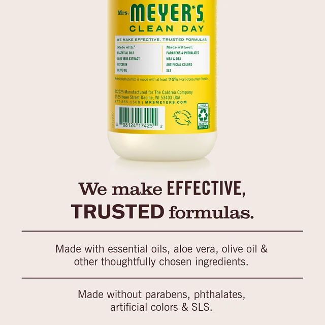 Alt view image 2 of 6 - Mrs. Meyer's Clean Day Liquid Hand Soap 12.5fl oz 3Pack Honeysuckle