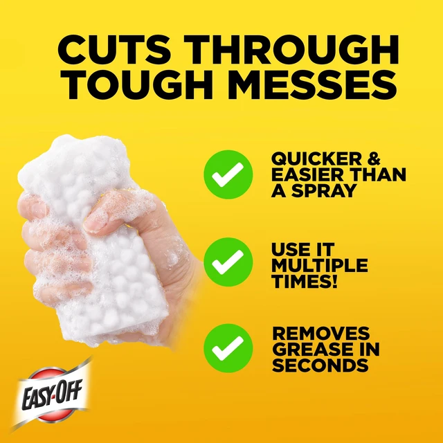 Alt view image 4 of 7 - Easy Off Heavy Duty Degreaser Cleaner 2-in-1 Cleaning Pads, 5ct