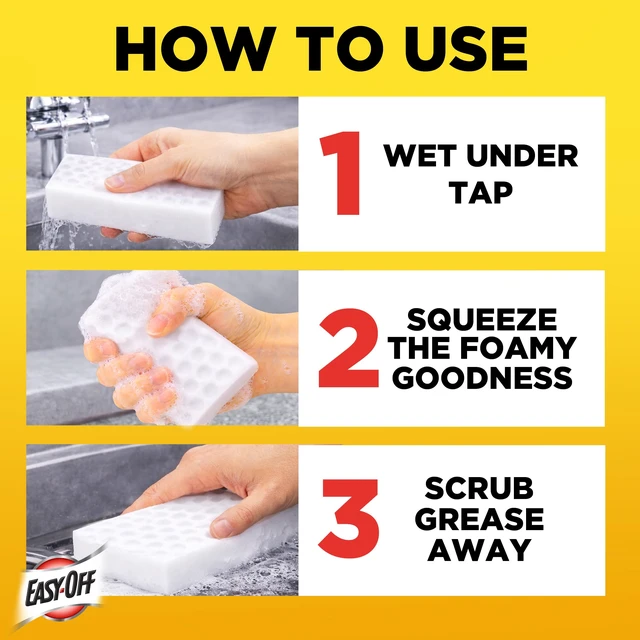 Alt view image 2 of 7 - Easy Off Heavy Duty Degreaser Cleaner 2-in-1 Cleaning Pads, 5ct