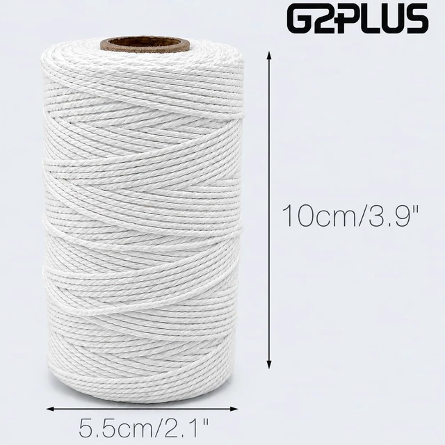 Alt view image 3 of 6 - G2PLUS 2mm White String, 328ft Cotton Bakers Twine for Craft & Cooking
