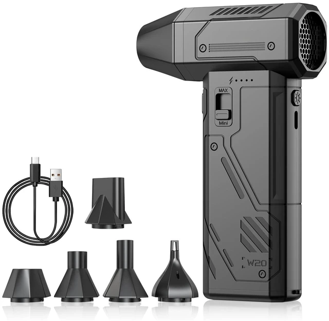 Main image of Compressed Air Duster,130000RPM Electric Air Duster Brushless Motor with Adjustable Stepless Speed, Fast Charging Rechargeable Cordless Air Blower for PC,Car,Keyboard,Pet,Home & Outdoor