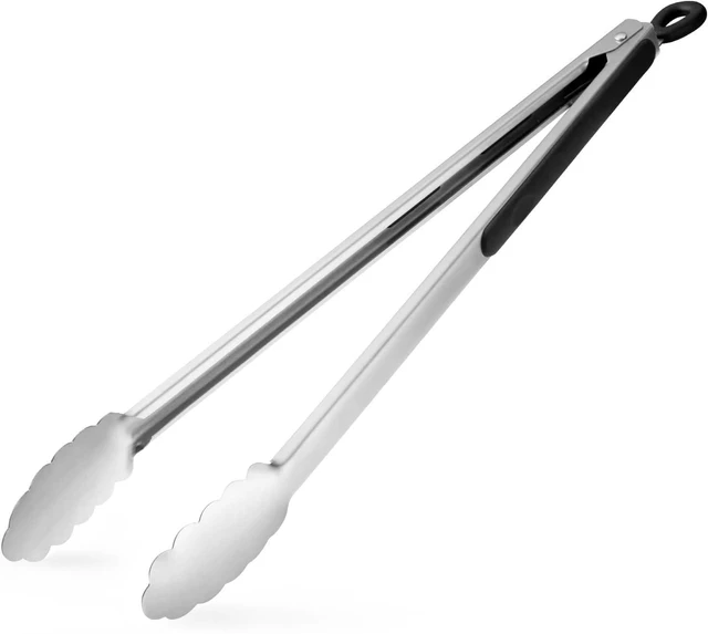 Main image of Grill Tongs, 17 Inch Extra Long Stainless Steel BBQ Tongs (17", 1PC) | For Cooking/Serving/Grilling | Heat-Resistant | Dishwasher Safe
