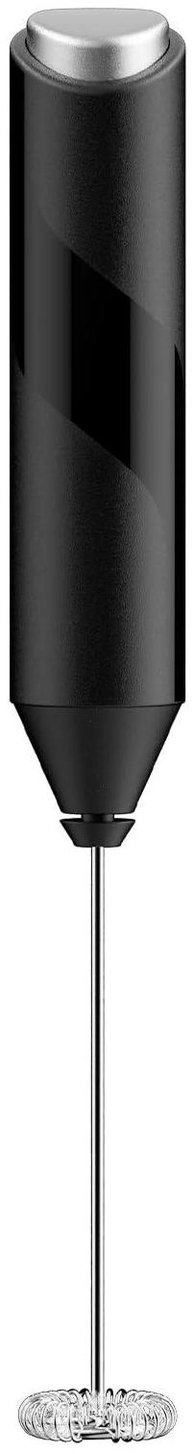 Main image of Milk Frother for Coffee, Battery Operated, Black | Fast Handheld Drink Mixer with Stainless Steel Whisk, Powerful Hand Frother, Creates Rich Foam