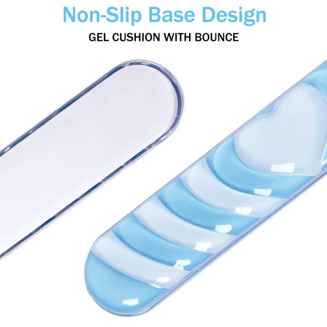 Alt view image 3 of 7 - Blue Cute Ergonomic Gel Wrist Rest for Mouse and Keyboard | Wrist Support for Mouse and Keyboard,Pain Relief Easy Typing Mousepad,Girly Office Desk Accessories,Computer/Laptop/Gaming