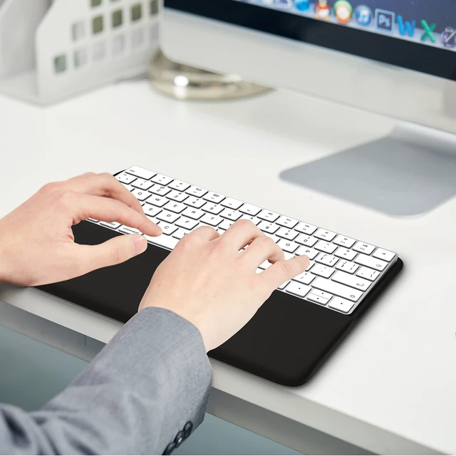 Alt view image 6 of 7 - Wrist Rest for Magic Keyboard 2 & Magic Keyboard Stand Pad | For Magic Keyboard 2 with Numeric Keypad(MQ052LL/A, A1843) & Magic Keyboard with Touch ID(MK2C3LL/A), to Relief Pain
