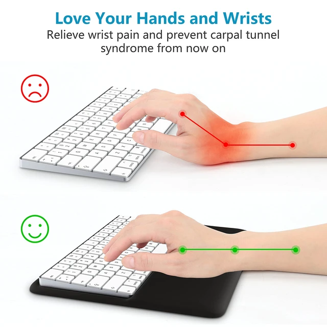 Alt view image 7 of 7 - Wrist Rest for Magic Keyboard 2 & Magic Keyboard Stand Pad | For Magic Keyboard 2 with Numeric Keypad(MQ052LL/A, A1843) & Magic Keyboard with Touch ID(MK2C3LL/A), to Relief Pain