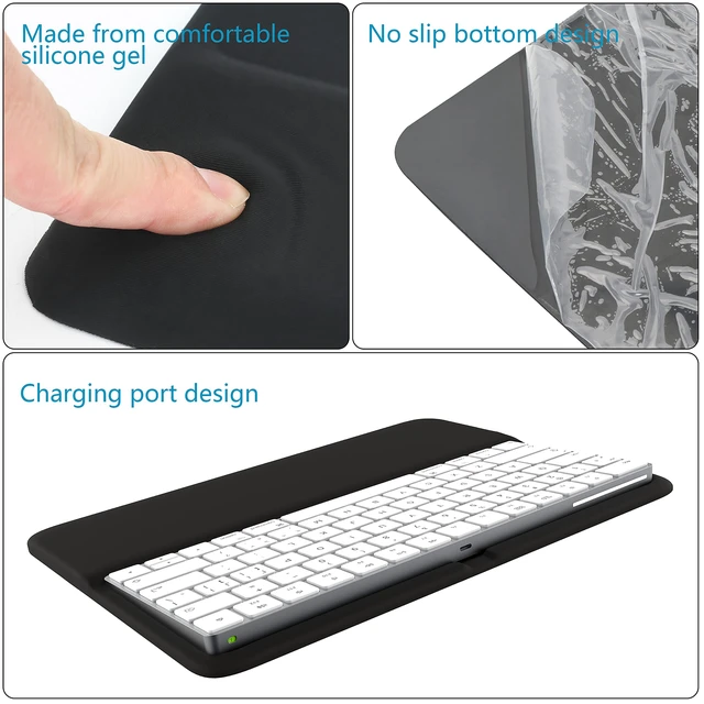 Alt view image 4 of 7 - Wrist Rest for Magic Keyboard 2 & Magic Keyboard Stand Pad | For Magic Keyboard 2 with Numeric Keypad(MQ052LL/A, A1843) & Magic Keyboard with Touch ID(MK2C3LL/A), to Relief Pain