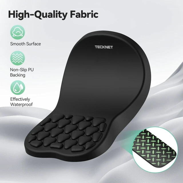 Alt view image 5 of 7 - Keyboard Wrist Rest and Mouse Pad 2 in 1 Set with Wrist Support | Comfortable Massage Design Effectively Relieves Carpal Tunnel Syndrome, Suitable for Computers Keyboard and Mouse