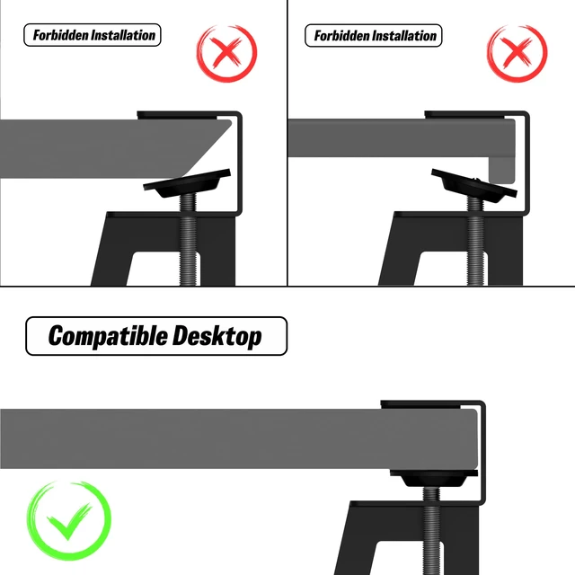 Alt view image 3 of 7 - Under Desk Keyboard Tray, Slide-Out Keyboard Drawer with C-Clamp 25.6"x11.8"